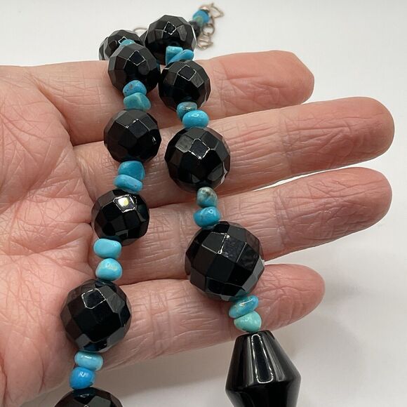 Jay King Necklace Midnight Chalcedony and Royal Blue Turquoise 18” - 21” - Picture 13 of 13